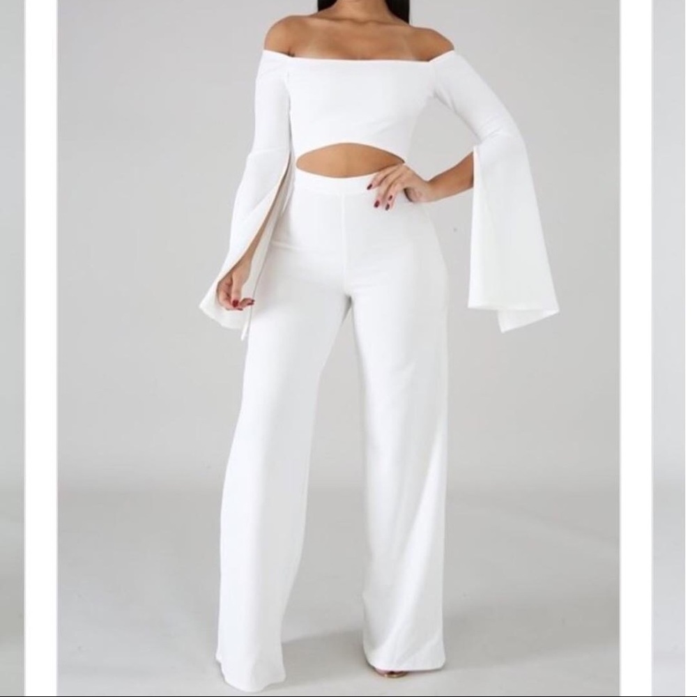 All white jumpsuit
